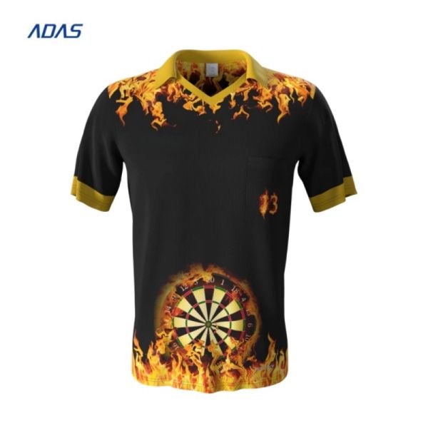 Custom Free Design Dart Jersey Polo With Pockets Team Sublimated Dart Sport Shirts
