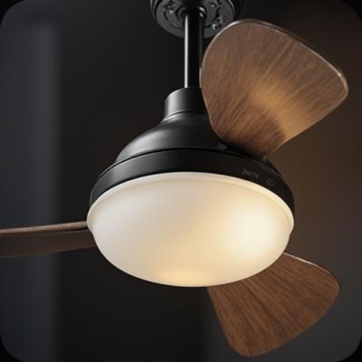 Factory Solid Wood HCA105 Ceiling Fan Light 22 Inch Silent Fan Pendant Light 4100K CCT
