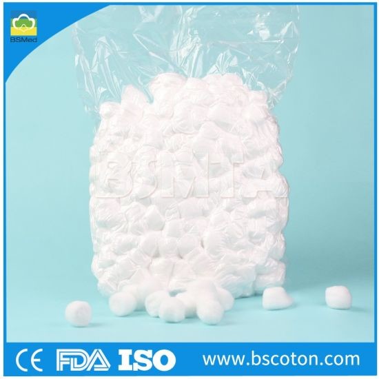 Цвет медицинского устранимого сырцового Absorbency пробирки шарика ваты высокого белый