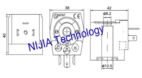 Катушка K301 50Hz/60Hz соленоида клапанов реактивного сопла DIN43650A FLY/AIRWOLF ИМПа ульс FLY/AIRWOLF
