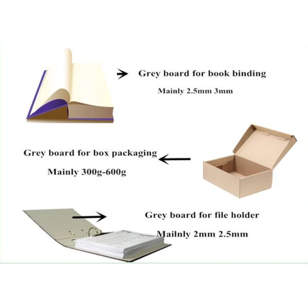 Водоустойчивые серые листы макулатурного картона, Папербоард 0.5мм серого цвета задний 1.5мм 2мм 2.5мм 3мм