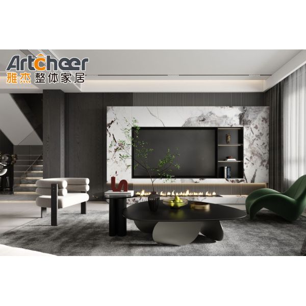 Modern Adjustable Height TV Cabinet Stand with Customized Size and Eco Friendly Material