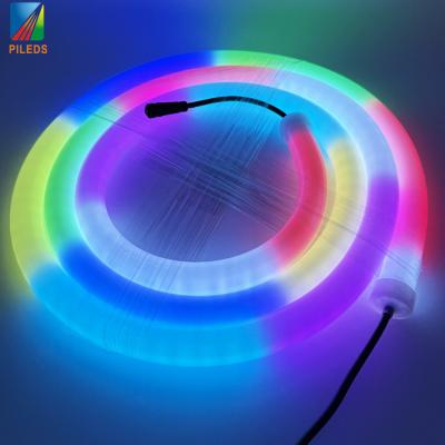 30 mm de diamètre 360 degrés Tube à bande de néon LED flexible IP66 longueur Corps en silicone pour le bar Club Décorations de Noël Éclairage des fêtes