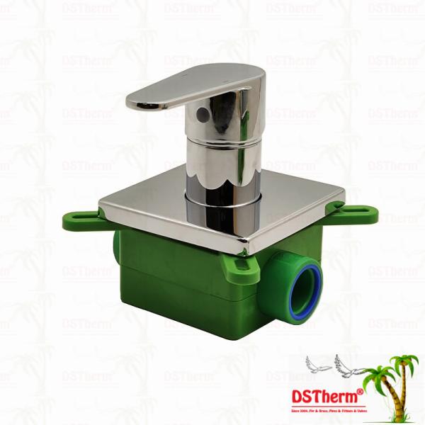 PPR Chrome Plated 3-Way Mixer Shower Valve 20mm 25mm