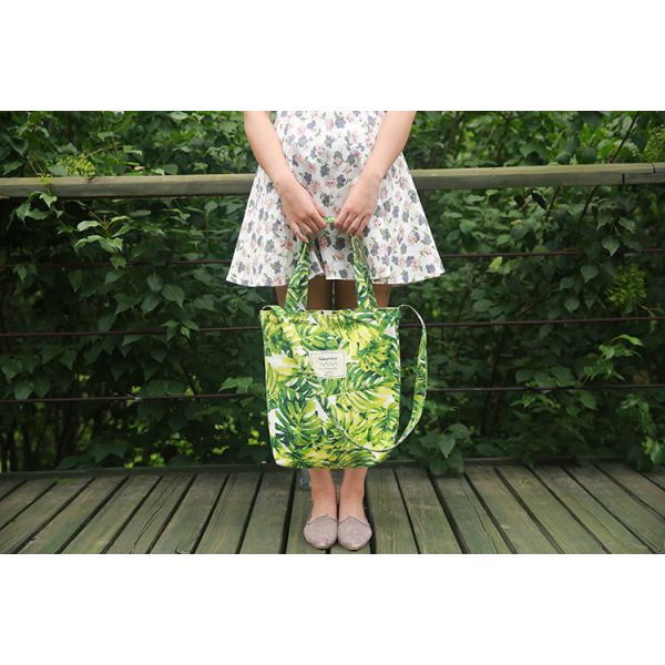 Thick canvas bag diagonal handbags Korean literary minimalist portable shoulder bag shopping bag