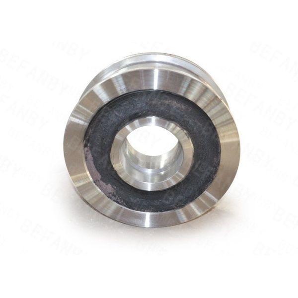 Rueda inoxidable del carril del reborde del doble del diámetro de los accesorios 600m m del carro de la transferencia de la grada