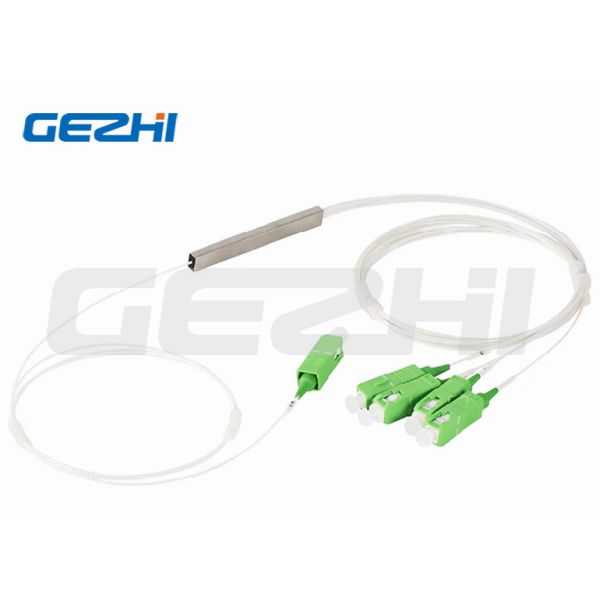 1x4 Single Mode PLC Splitter with SC/APC Connectors for Optical Fiber Distribution