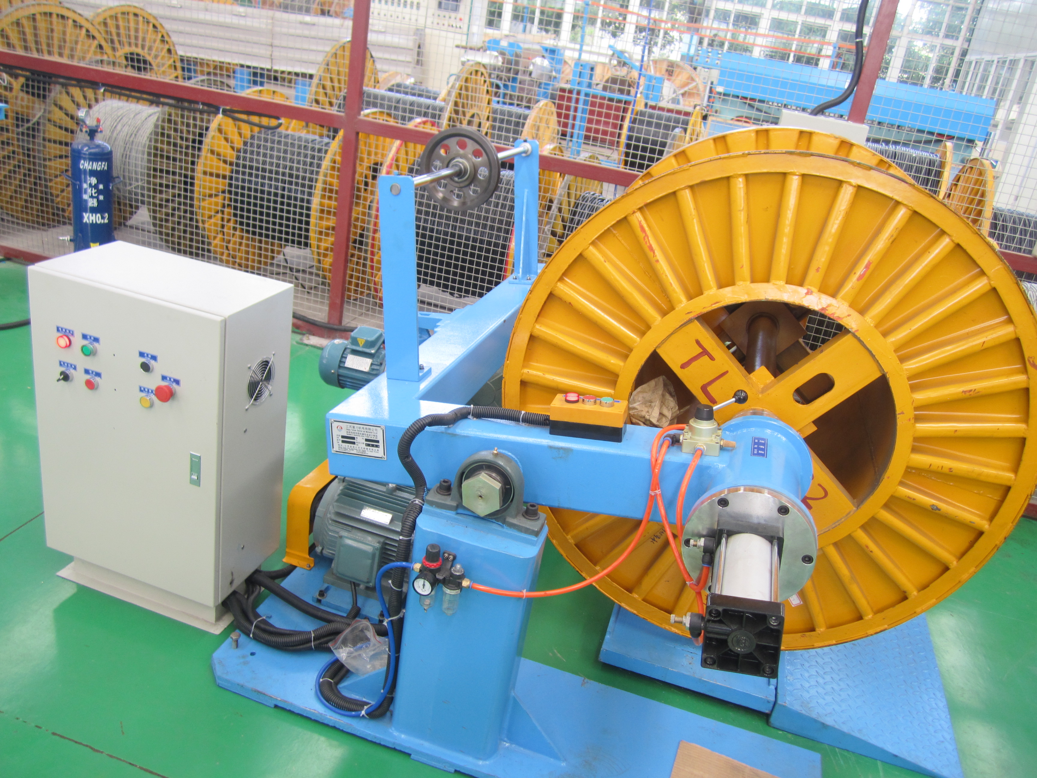 Pay Off Electrical Core Wire Bunching Machine Single Shaft Active Type Equipment