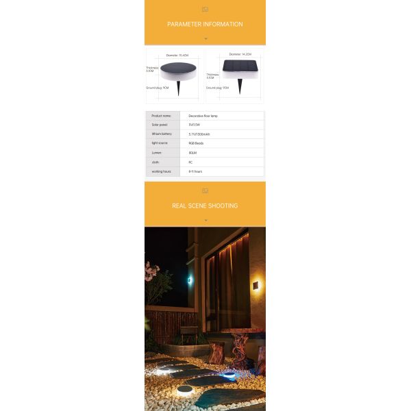 RoHS аттестовало тропу СИД RGB на открытом воздухе солнечную освещает управление переключателя 1.5W 80LM магнитное