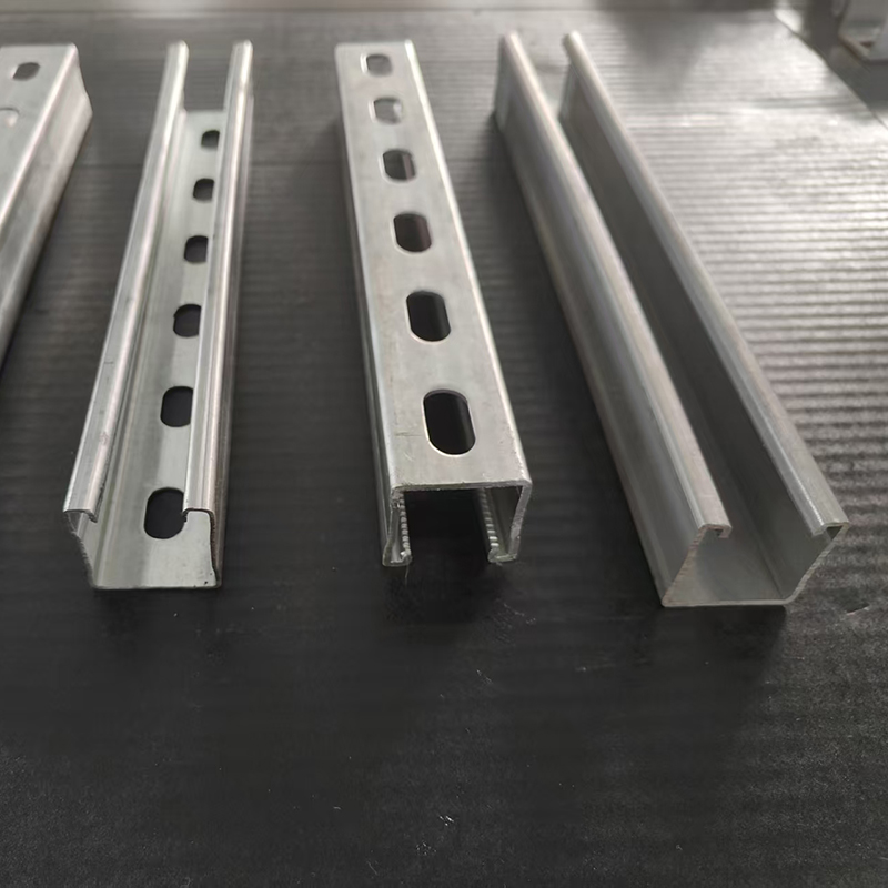 2m 3m 6m 41x41 Slotted Channel With Square Edge & Stiffener For Strut System