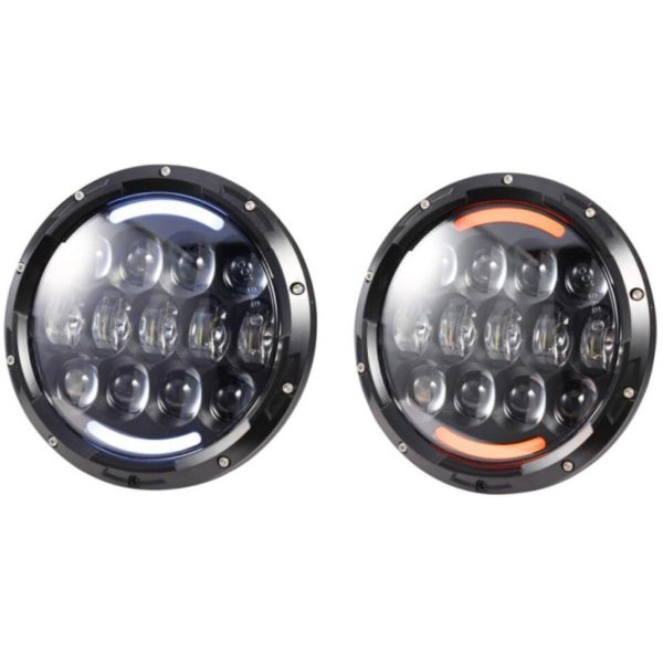 7'' High/Low Beam Headlight for Wrangler with Angel Eyes 7inch 105w LED Headlight
