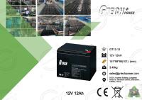 A bateria acidificada ao chumbo selada livre 12v 12ah da manutenção para levanta o sistema