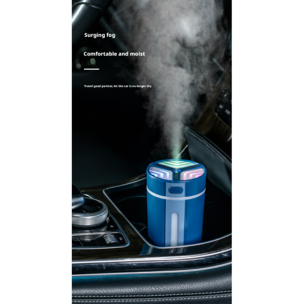 300ml Capacity Ultrasonic Car Humidifier With AI Scent Spray 36db Noise Level
