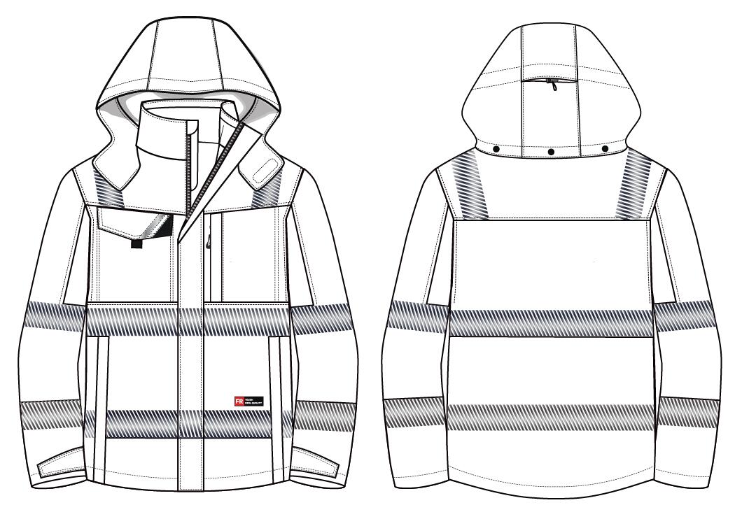 Rainproof доказательство огня куртки Softshell VIS HI для железнодорожных работников