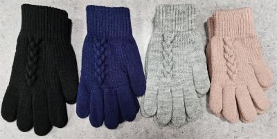 Design personalizado Luvas de tricô de inverno isoladas para unisexo Mistura de lã acrílica Lavar à mão Amigável