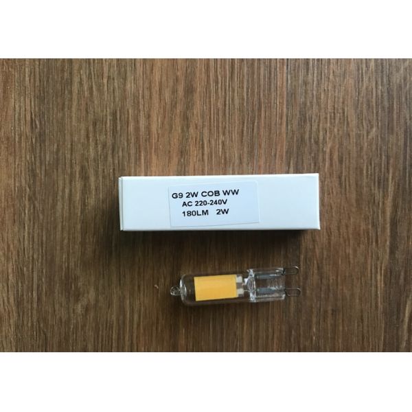 Warmm White G9 COB LED Lights For Office 2W AC 220V - 240V 180LM CE Glass