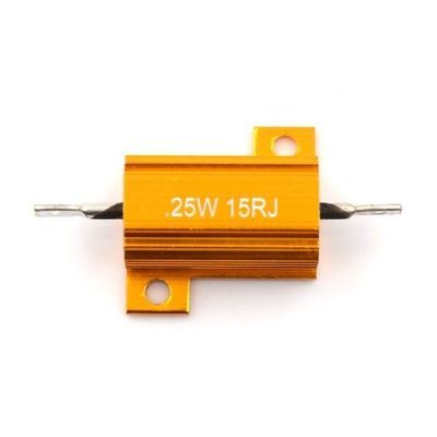 Gold Aluminum Shell Wirewound Resistor Car LED Lights Stable Performance Load