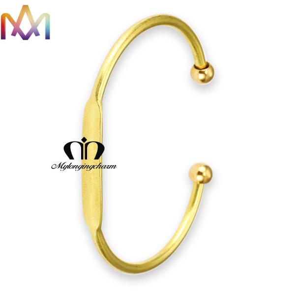 55MM Adjustable Cuff Womens Engraved Bracelets