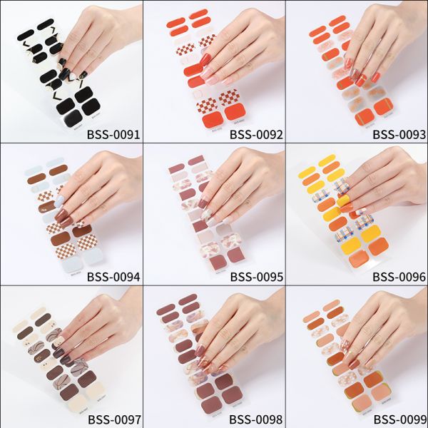 Competitive Price Pink Marble Nail Polish Strips Nail Stickers Custom Make Bling Hot Girl Nail Decal Manufacturer From China
