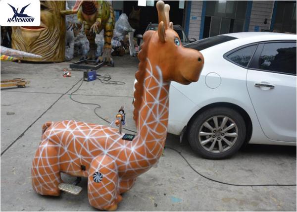Height 1.5 Meters Giraffe Motorized Animal Scooters For Amusement Park