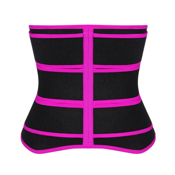 HEXIN Neoprene Body Shaper 3 Belt Zipper Waist Trainer for Belly Slimming