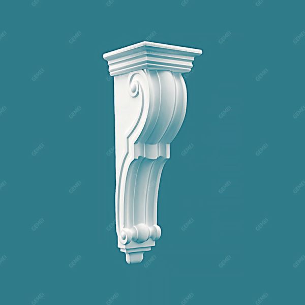 GL-6041 Decorative Wood Bracket Exotic Exterior Polyurethane Carved Fireplaces Plastic And Corbel