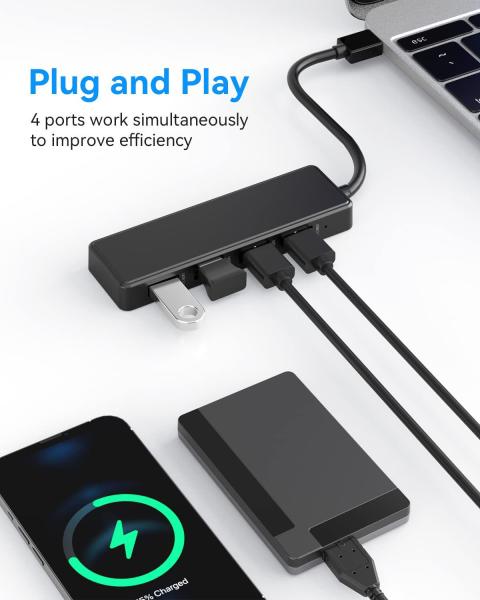 Hub USB 3.0 HDMI USB 3.0/2.0 Adaptador tipo C com velocidade de transferência de dados de 10 Gbps 1080P