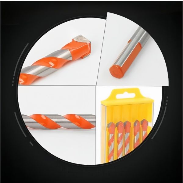 U Double Flute 6-12mm Masonry Core Drill Bits , Construction Drill Bits Set