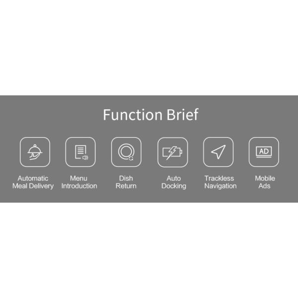 Automatically Hotel Delivery Robot Service Route Intelligent 60kg Net