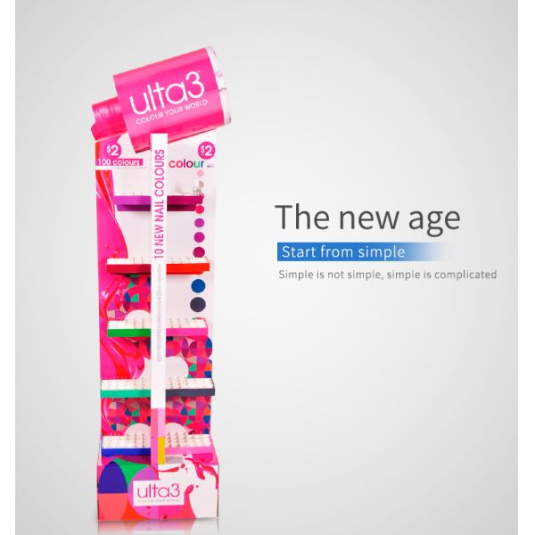 Economical Pink Innovative POS Displays For Nail Polish Selling