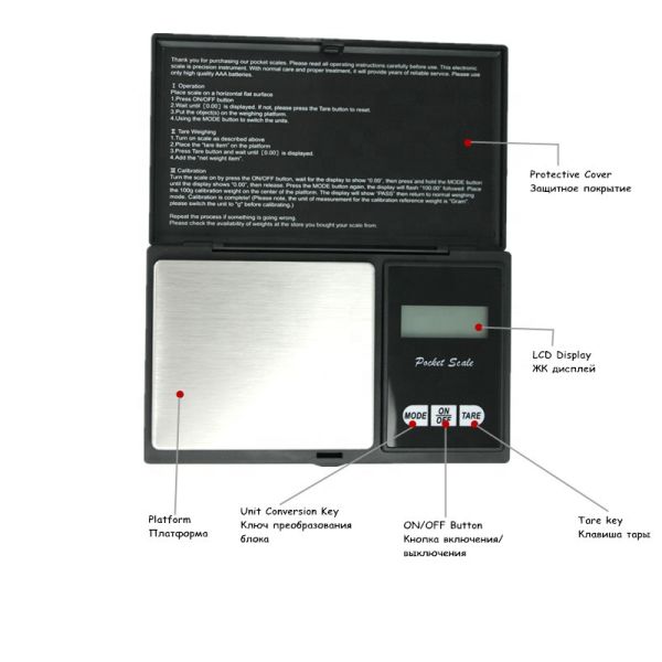 Mini Balanzas profesionales de alta precisión 500g 0.01g Balanza de bolsillo digital Balanza de joyería Balanza LCD OEM 200g