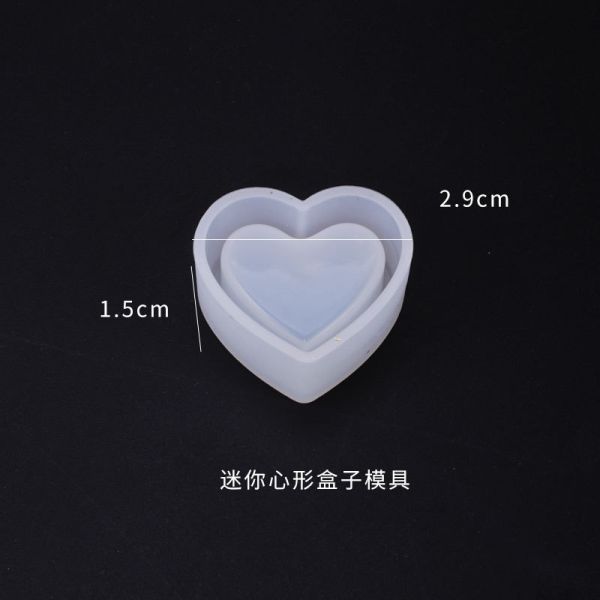 DIY crystal dropper mold heart-shaped box hollow pendant bookmark mold hanging decoration silicone mold