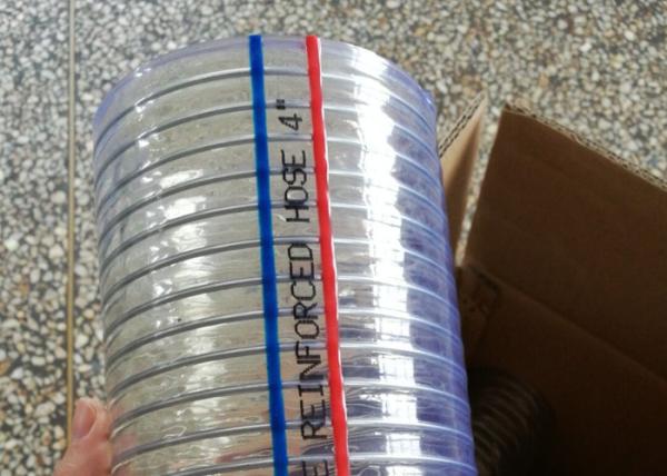 PVC Steel Wire Hose / Multipurpose Flexible Spiral Reinforced Plastic Food Grade Hose For Construction