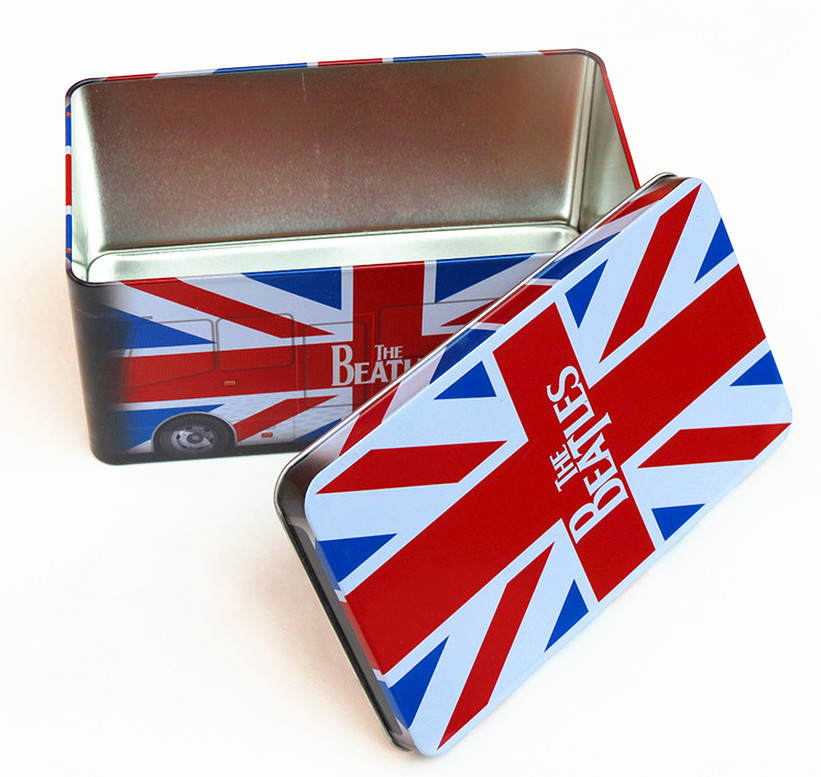 Beatles style gift Rectangular Tin Box / tin cantainers 4c offset printing