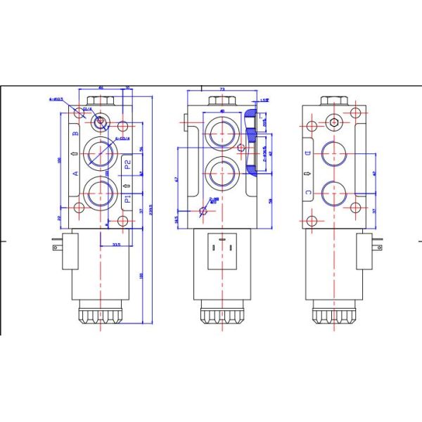 Гидравлический соленоид 24V модулирующей лампы SVV90 90 литров рычага G3/4 1
