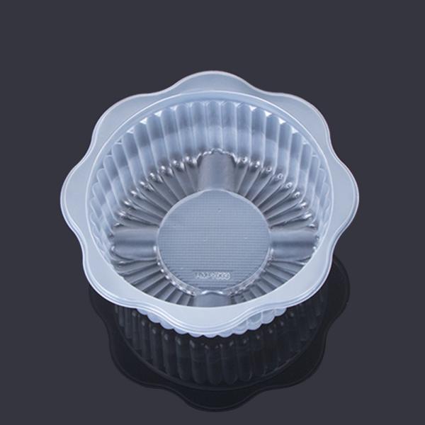 White φ7*3cm Mooncake Plastic Pastry Packaging
