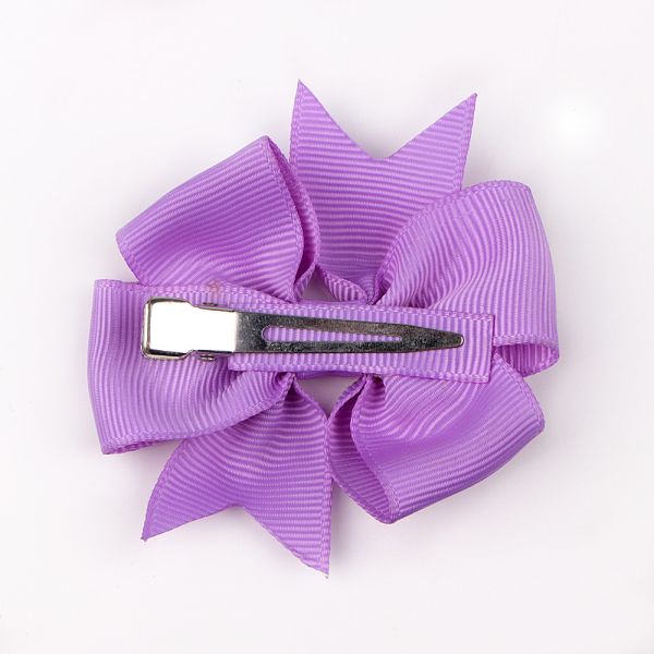 196 Color Range Selection Grosgrain Hair Ribbon Bow with Custom Logo and Clip On Back