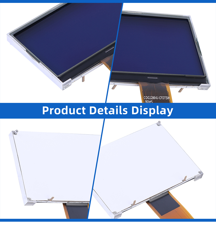 Blue Film COG12864J-CFDTSW Screen Display Graphic Cog Fog LCD With LED Backlight