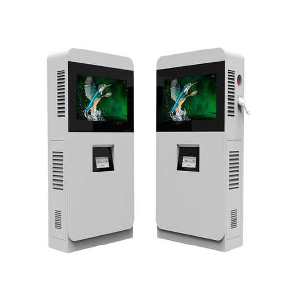 Urhealth custom design 75 outdoor double sided lcd display outdoor floor standing charging
