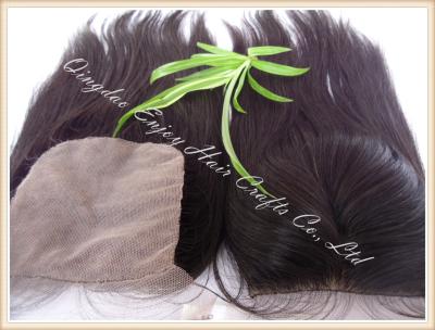 Silk top closure 4''x4'' peruvian virgin hair natural color,straight 10''-24''middle part