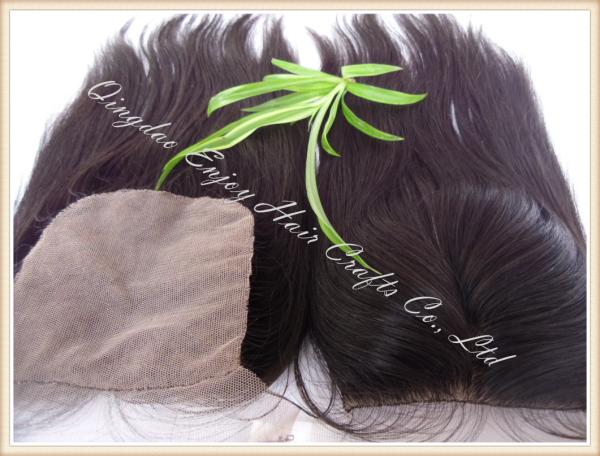 Silk top closure 4''x4'' peruvian virgin hair natural color,straight 10''-24''middle part