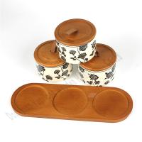 Anneaux en silicone couvercle de pot en bois naturel étanche à la fuite remplacement pour conteneurs en verre de pots de maçon