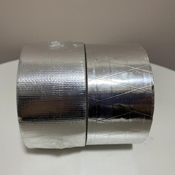 HVAC Fiber Glass Cloth Fireproof Aluminium Masking Tape , Multi Purpose Foil Tape