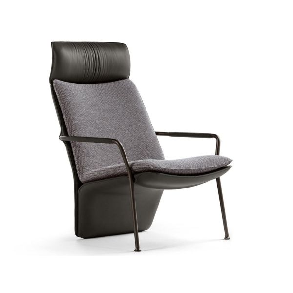 Ergonomic ANASTASIA Fiberglass Arm Chair With Headrest 75*51*40 Cm