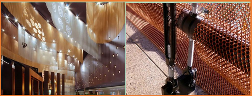 Custom Aluminum Steel Coil Curtain Space Divider 0.8mm Wire