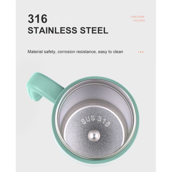 14oz 400ml 316 Stainless Steel Office Coffee Mug with Tea Infuser Sleek and Functional