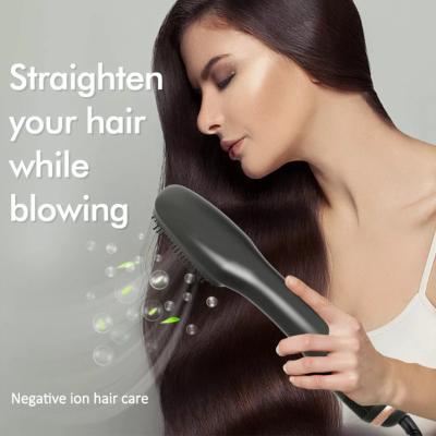 360 Degree Rotating Cord Hair Electric Comb , 240V Hot Air Straightener Dryer Brush