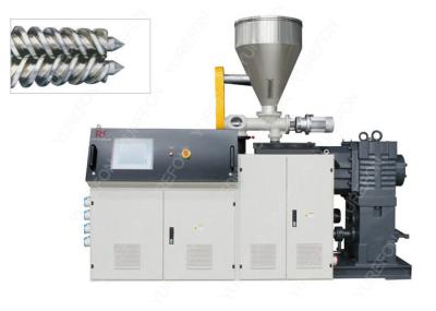 Conical Plastic PVC Pipe Extrusion Machine , PVC Profile Extrusion Line With Bimetal Screw