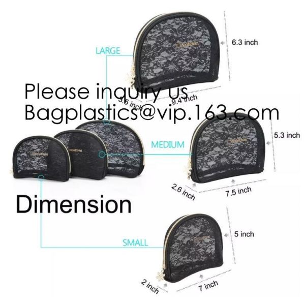 Portable Waterproof Travel Makeup Organizer Bags,Mesh Transparent Design Toiletry Bag for Women Toiletry Bag Makeup Bag
