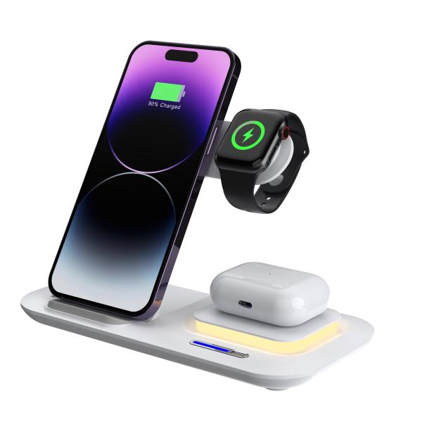 Compatible LED Foldable Wireless Charging Stand , Magnetic Charging Stand 15W